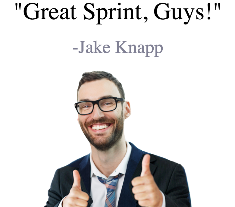 Jake Knapp himself congratulating us